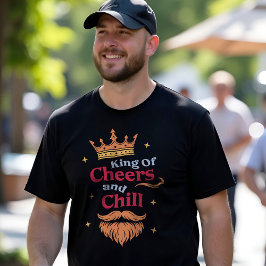 Camiseta Tipografia de Citação de Rei Engraçada Colorida Mo