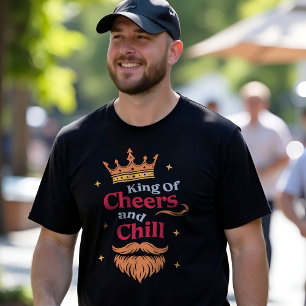 Camiseta Tipografia de Citação de Rei Engraçada Colorida Mo