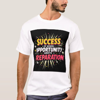 Camiseta Tipografia de citação de sucesso motivacional para