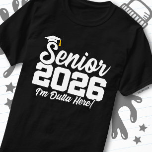 Camiseta Tipografia de Citação Engraçada de Formatura Senio