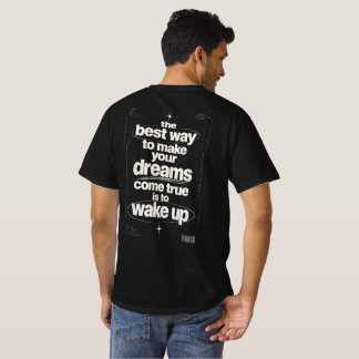 Camiseta Tipografia de Citação Motivacional de Acordar Stre