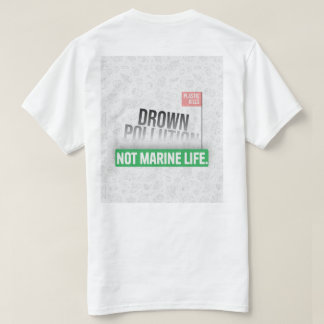 Camiseta Tipografia de Consciência da Poluição Plástica do