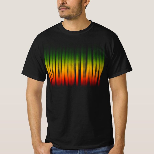 Camiseta Tipografia de Efeito Desfocado Rockstable Rasta Re (Frente)