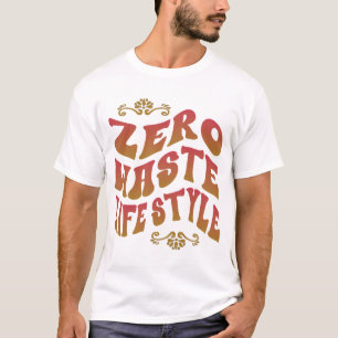 Camiseta Tipografia de Estilo de Vida Zero