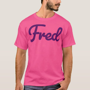 Camiseta Tipografia de Fred Name Purple