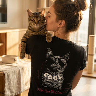 Camiseta Tipografia de Gato Muito Descolada Para se Importa