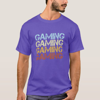 Camiseta Tipografia de jogos retrô família retrô