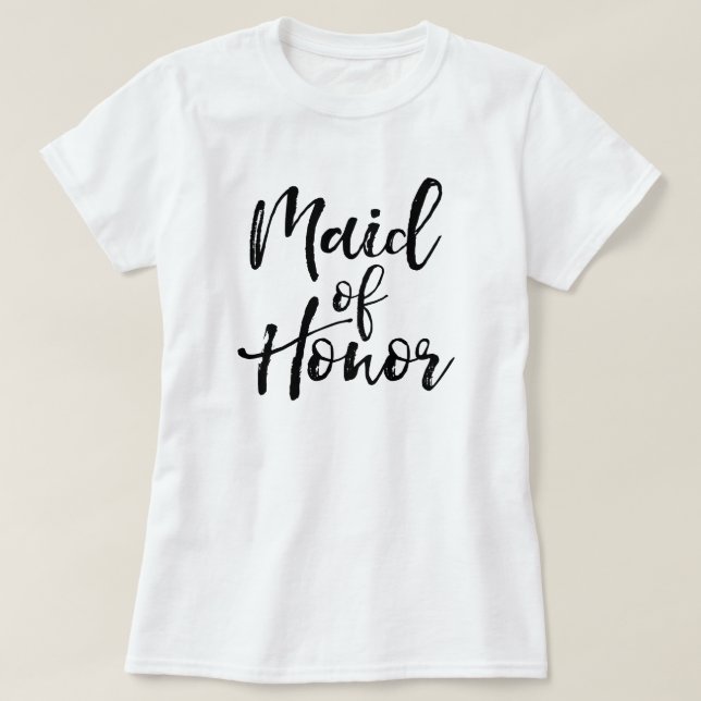 Camiseta Tipografia de Letra Elegante | Dama de Honra (Frente do Design)