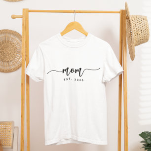 Camiseta Tipografia de Letra Elegante Preta Estabelecida Ma