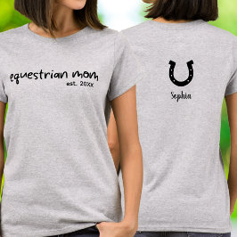 Camiseta Tipografia de Letra Manuscrita de Mãe Equestre