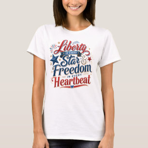 Camiseta Tipografia de Liberdade Patriótica