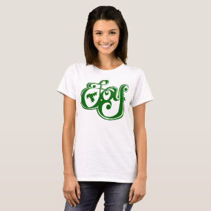 Camiseta Tipografia de Natal Joy Holly