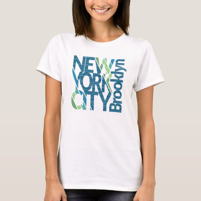 Camiseta Tipografia de Nova Iorque Brooklyn (Frente)
