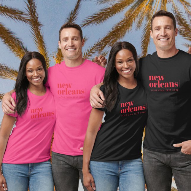 Camiseta Tipografia de Nova Orleans Louisiana (Criador carregado)