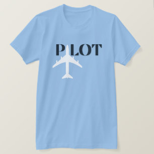 Camiseta Tipografia de Piloto & avião, Aviação, Minimalista