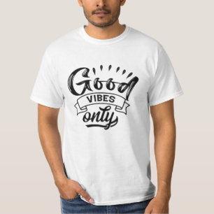 Camiseta Tipografia de Pincel Somente Boas Vibrações
