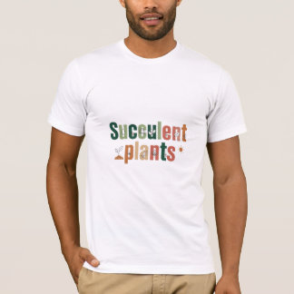 Camiseta Tipografia de Plantas Suculentas