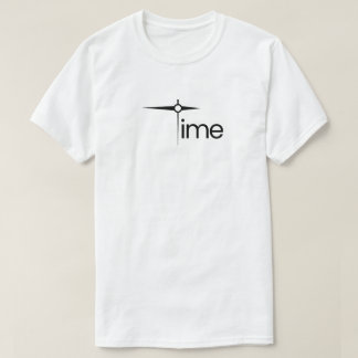 Camiseta Tipografia de Ponteiros de Relógio Minimalista