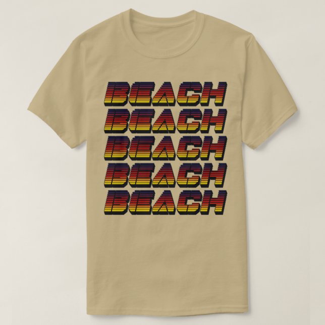 Camiseta Tipografia de Praia (Frente do Design)