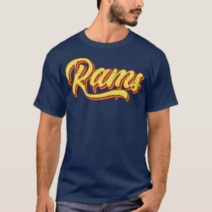 Camiseta Tipografia de Rams Retro