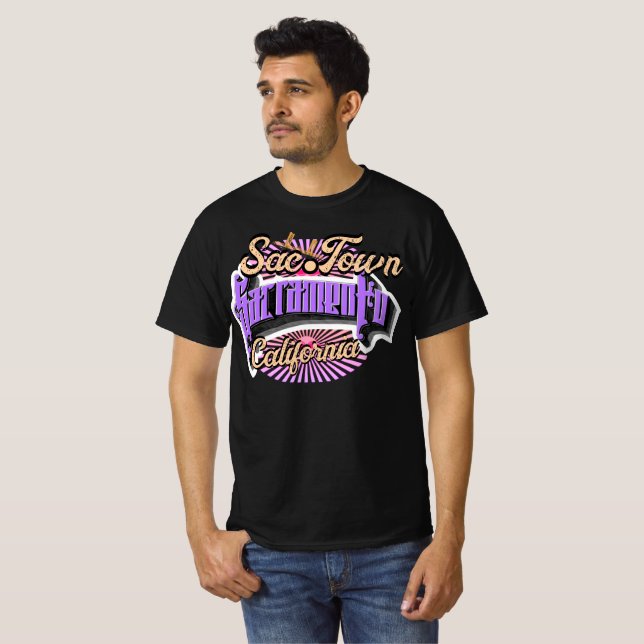 Camiseta Tipografia de Sac Town Sacramento (Frente Completa)