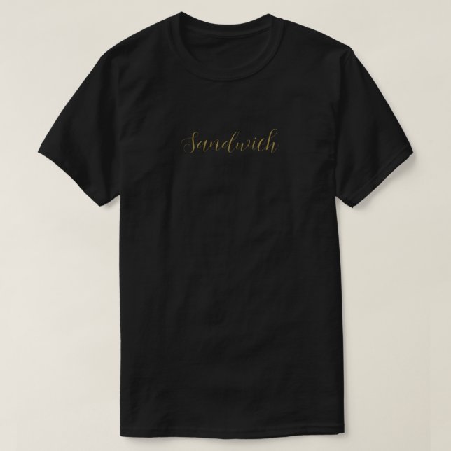 Camiseta Tipografia de Sanduíche (Frente do Design)