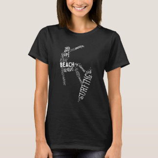 Camiseta Tipografia de surfe em surf