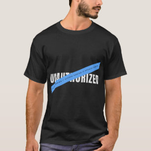 Camiseta Tipografia de Tecnologia Não Autorizada