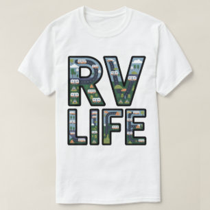 Camiseta Tipografia de Viagem de Campanha de Aventura RV