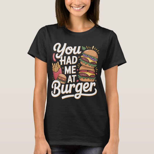 Camiseta Tipografia Divertida “Você Me Conquistou com Hambú (Frente)