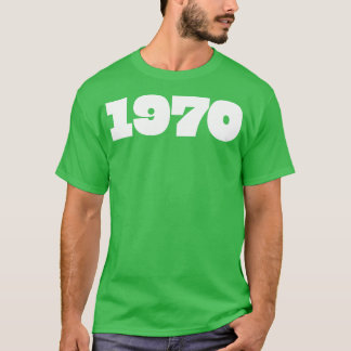 Camiseta Tipografia do Ano Retro 1970