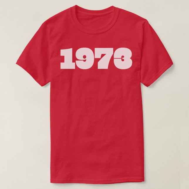 Camiseta Tipografia do Ano Retro 1973 (Frente do Design)