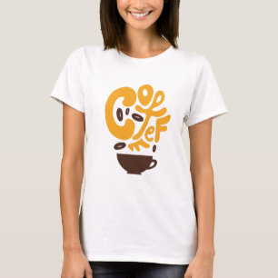 Camiseta Tipografia do café para amante do café