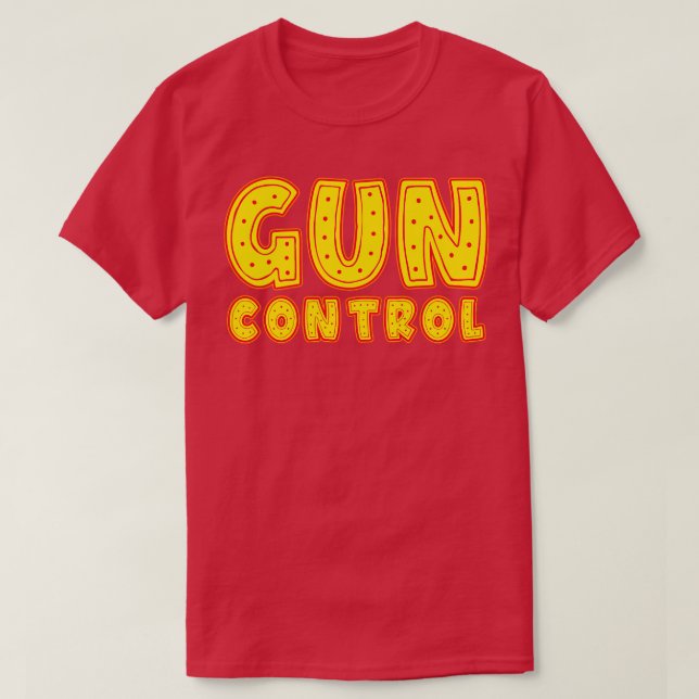 Camiseta Tipografia do controle de armas (Frente do Design)