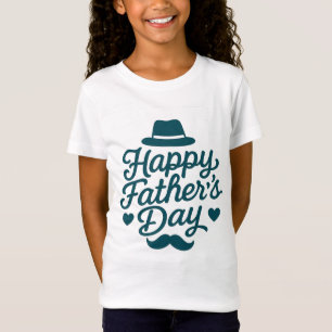 Camiseta "Tipografia do Dia do Pai Feliz - Vintage Mustache