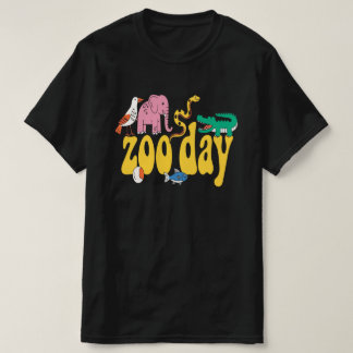 Camiseta Tipografia do Dia do Zoológico Moderno para Camise