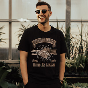 Camiseta Tipografia do Esqueleto Gótico Retroativo Zombie H