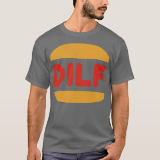 Camiseta Tipografia do Estilo Retro DILF Design 1