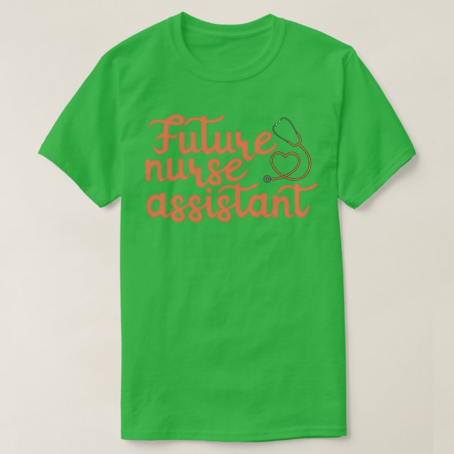 Camiseta Tipografia do futuro assistente de enfermagem (Frente do Design)