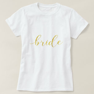 Camiseta Tipografia do Gold Foil Bride