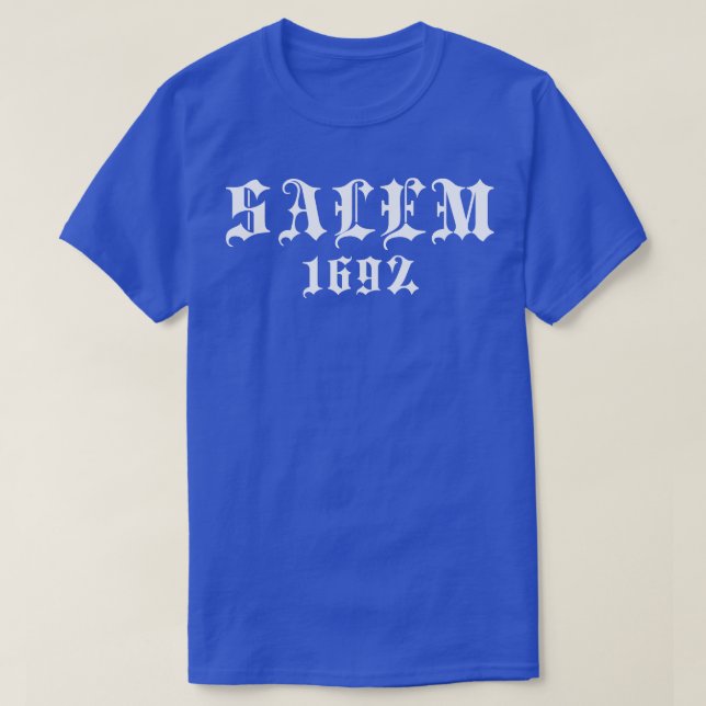 Camiseta Tipografia do Gótico Salem 1692 1 (Frente do Design)