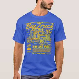 Camiseta Tipografia do Gráfico de Caminhões Grandes