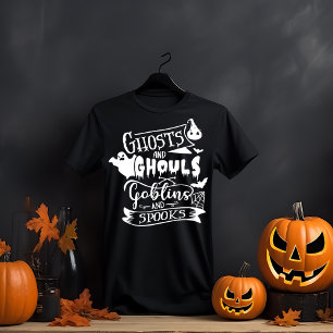 Camiseta Tipografia do Halloween para Fantasmas e Ghouls