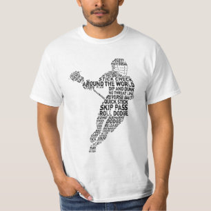 Camiseta Tipografia do jogador do Lacrosse