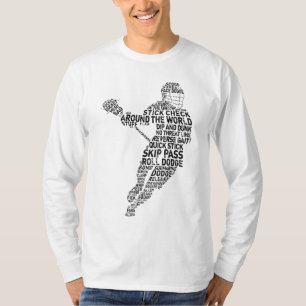 Camiseta Tipografia do jogador do Lacrosse