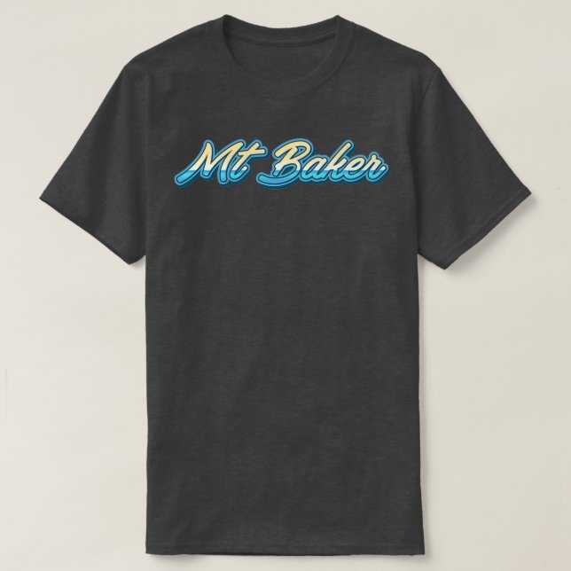 Camiseta Tipografia do Mt Baker 1 (Frente do Design)