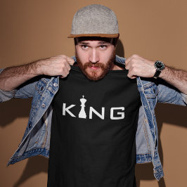 Camiseta Tipografia do Rei Legal do Xadrez