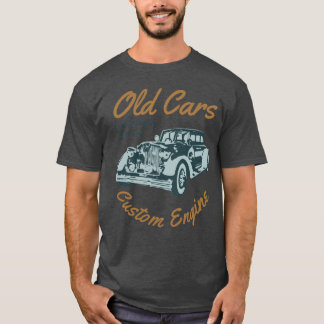 Camiseta Tipografia do velho motor personalizado do Vintage