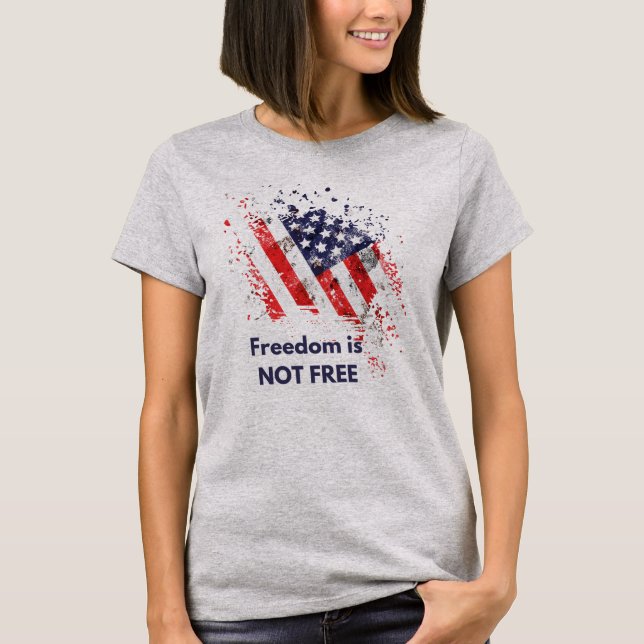Camiseta Tipografia Elegante Moderna Liberdade Política (Frente)