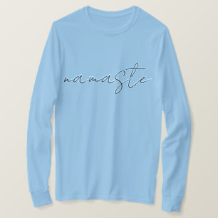 Camiseta tipografia elegante namaste